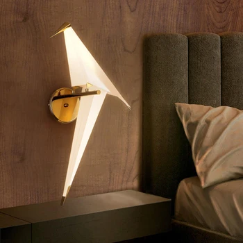 Auksas sienos lempa gyvenamojo kambario, Miegamojo, Prieškambario Naktinės šviesos origami namų interjero Kūrybos Popieriaus Šiaurės šalių Sienos lempos
