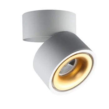 Aukso Pritemdomi LED, COB Lubų Šviesos 7W 12W Paviršiaus Sumontuoti LED Lubų Lempos Vietoje Šviesos 360 Laipsnių Sukimosi LED Kelio žibintai