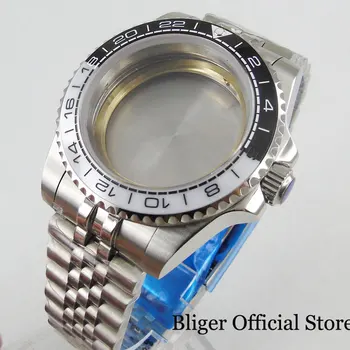 Aukštos Kokybės 40mm Laikrodžių Atveju, Safyro Stiklas Be Didinamojo stiklo + Žiūrėti Jubiliejaus Dirželis Tinka ETA 2836 MIYOTA Judėjimas