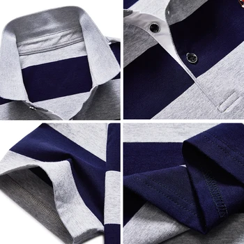 Aukštos Kokybės Dryžuotas 3D Siuvinėjimo Polo Marškinėliai Atsitiktinis Polo Marškinėliai vyriški trumpomis rankovėmis polo marškinėliai 2020 Naują Atvykimo polosshirt