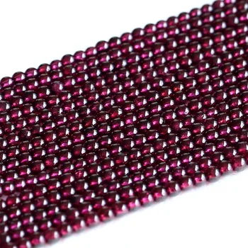 Aukštos Kokybės Natūralios Originali Aišku, Violetinė Raudona Almandite Granatas Maži, Apvalūs Prarasti Karoliukai 3mm 15