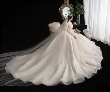 Aukštos kokybės Prabangūs Nėriniai granulių seksualus Stebėjimo Elegantiškas vestuvių suknelė Dubajus Vestidos De Novia nuotakos Suknelės, Chalatas De Mariee plue dydis
