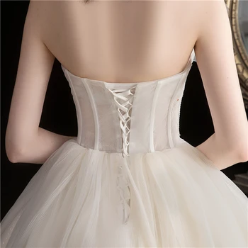 Aukštos kokybės Prabangūs Nėriniai granulių seksualus Stebėjimo Elegantiškas vestuvių suknelė Dubajus Vestidos De Novia nuotakos Suknelės, Chalatas De Mariee plue dydis