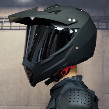 Aukštos kokybės mens motociklo šalmas Motociklo šalmas motokroso šalmai casque moto kryžiaus OTV off road visą veidą lenktynių šalmas