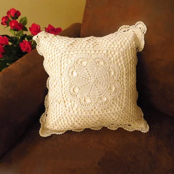 Aukštos kokybės nėriniai siūlai vertus nerti mezgimo sielovados pagalvėlė padengti