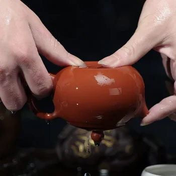 Autentiškas Yixing Zisha meistrų rankų darbo arbatinukas rūdos Zhu purvo kamuolys skylę Shih Kung Fu arbatos puodą Shipiao 029