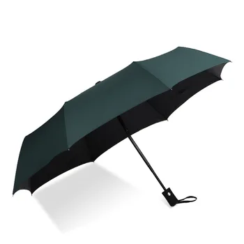 Automatinis UV skėtis tris kartus sutirštės, juoda klijai saulės uv spindulių ekrane, Rankinė, skėtis Baltas skėtis moterų skėtis uv paraguas
