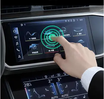 Automobilių GPS Navigacija, Touch Screen Grūdintas Kino Apsauginis Lipdukas Audi A6 A7 2018 2019 2020 A8 Anti-Scratch Kontrolės