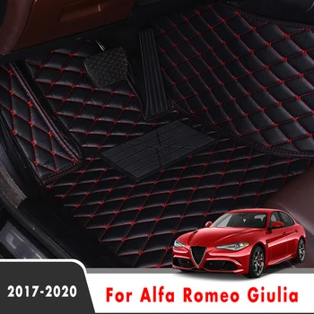 Automobilių Kilimų Alfa Romeo Giulia 2020 M. 2018 M. 2019 M. 2017 Automobilių Kilimėliai Custom Stiliaus Auto Interjero Aksesuarų Pėdų Pagalvėlės Dangtis