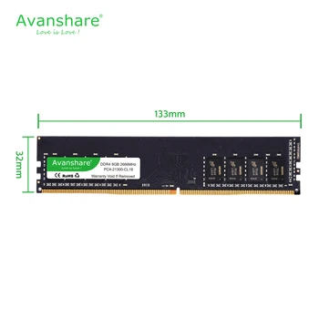 Avanshare DDR4 Darbalaukio RAM 4GB 8GB 16GB 32GB Atminties DDR4 2400 2666 3200Mhz Memoria DDR4 Ram Dimm 288-Pin 1.2 V Aukštos kokybės