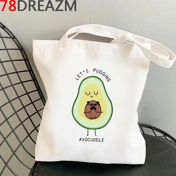 Avokado pirkinių krepšys bolsas de tela shopper bolsa eco medvilnės drobės maišelį string bolsas reutilizables maišeliu tissu