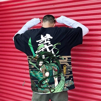 Azijos Streetwear Japonijos Viršuje Internete Kinų Parduotuvės Harajuku Kimono Streetwear T-Shirt Samurajus Kostiumas Azijos Drabužių FF2829