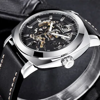 BENYAR 2020 Naujas Prekės ženklas vyriški Laikrodžiai Mechaninė Automatinė Žiūrėti Sporto Laikrodis, Odiniai Laisvalaikio Verslo Riešo Žiūrėti Relogio Masculino