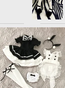 BJD doll drabužiai tinka 1/3 1/4 1/6 dydžio cute bunny suknelė, prijuostė tarnaitė nustatyti lėlės priedai