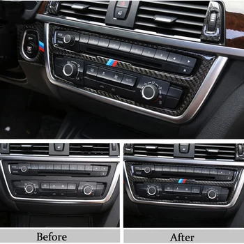BMW 3 4 serijos 3GT F30 F31 F32 F34 Vidaus Apdailos Anglies Pluošto Oro kondicionavimo sistema, CD valdymo skydelio apdaila Padengti Automobilio stiliaus