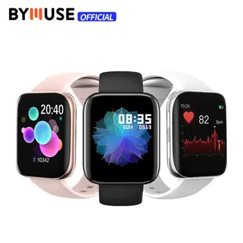 BYMUSE S2 1.54 colių Smart Watch Vyrų jutiklinių Fitness Tracker Kraujo Spaudimas Smart Laikrodis Moterims GTS Smartwatch už Xiaomi