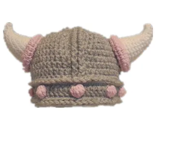 Bamblys viking skrybėlę kūdikių viking beanie skrybėlių . Kūdikių nuotraukų prop , viking foto prop , preemie viking skrybėlę , nėrimo helovinas skrybėlę