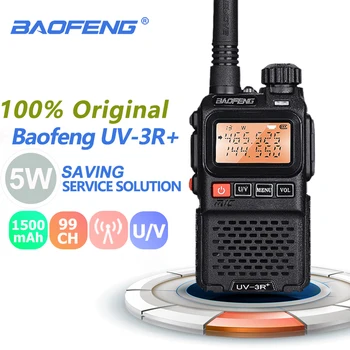 Baofeng UV-3R+ Plius Mini Walkie Talkie Nešiojamų 3W UHF&VHF Du Būdu Radijo Comunicador Uv 3r Hf Transiveris Kumpis Radijo Uv3r Stotis