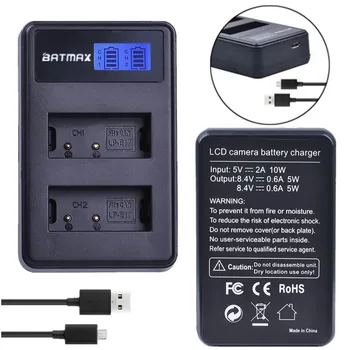 Batmax 2VNT LP-E17 LPE17 LP E17 Baterija+LCD Dual USB Kroviklis skirtas Canon EOS T6i 750D T6s 760D 800D M3 M5 8000D Kissx8i