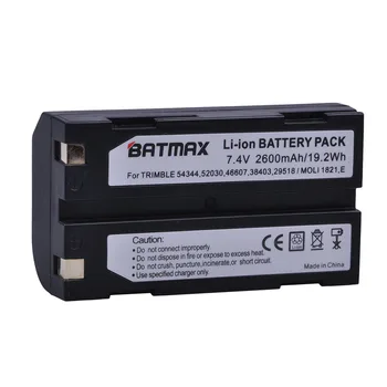 Batmax 2vnt 2600mAh GPS Baterija+Kroviklis Trimble 54344,29518,46607,52030,38403,R8,5700,5800, R6, R7, R8, R8 GNSS GPS Imtuvas