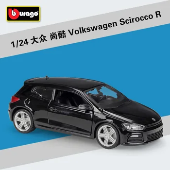 Bburago 1:24 Volkswagen Scirocco R Black modeliavimas lydinio automobilio modelį Rinkti dovanas žaislas