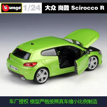 Bburago 1:24 Volkswagen Scirocco R Black modeliavimas lydinio automobilio modelį Rinkti dovanas žaislas