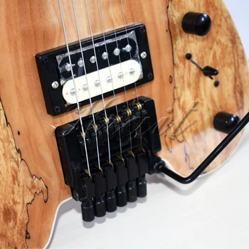 Begalvis gitara, 6 stygų begalvis elektrinė gitara raudonmedžio mediena klevas kaklo nemokamas pristatymas