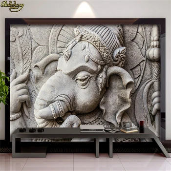 Beibehang Užsakymą foto tapetai, freskos Indijos dievas dramblys TV fono sienos dokumentų namų dekoro papel de parede 3D tapetų