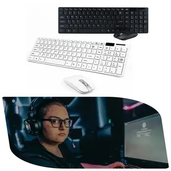 Belaidė Klaviatūra Ir Pelė, Mini Multimedia Keyboard Mouse Combo Set For Notebook Laptop Mac Desktop