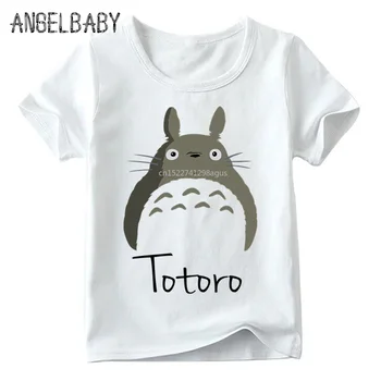 Berniukai/Mergaitės Japonų Anime Atkakli Toli Print T shirt Vaikų Vasaros Baltos Viršūnės Vaikų Juokinga Totoro Animacinių filmų T-shirt,ooo2418
