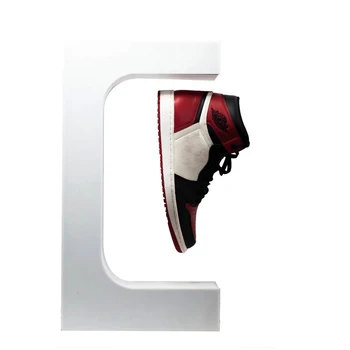 Besisukantis Batų Savininkas Mados Plaukiojantis Magnetinis Sneaker Levitation Floater Ekranas 360 Laipsnių Besisukantis Stovas Sukimosi Hol
