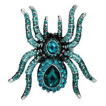 Blue Spider Reguliuojamas Žiedas Vyrams Pareiškimą Šalis Dovanos Anti-sidabro derliaus Žiedai Moterų ruožas žiedas Mados Aneis Mujer Anel