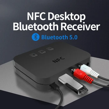 Bluetooth 5.0 RCA Garso Imtuvas APTX LL 3.5 3.5 mm AUX Lizdas Muzikos Belaidžio ryšio Adapteris Su Mic NFC Automobilių TV Garsiakalbius