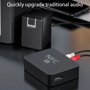 Bluetooth Gauti NFC-Įjungta Belaidžio 3.5 mm o Adapteris Stereo Garso Sistema su TV/Home/Išmaniųjų Telefonų 