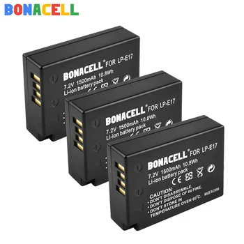 Bonacell Canon 1500mAh LP-E17 Li-ion Baterija + LCD Įkroviklis Pakeitimo CanonEOS 200D M3 M6 750D 760D T6i T6s