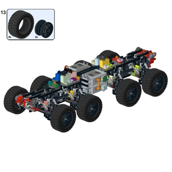 BuildMoc įranga, biuro įranga, Automobilių Žaislai SS Elektros Nuotolinio Valdymo Variklis Super Laipiojimo visureigių Sunkvežimių, Miesto Lenktynių Surinkti Blokai
