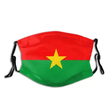 Burkina Faso Vėliava Skalbti Spausdinti Burnos, Veido Kaukė su Filtru, Stabdžių Migla Dulkių Įrodymas Žiemą apsauginis Dangtis Mufelinė Suaugusiems
