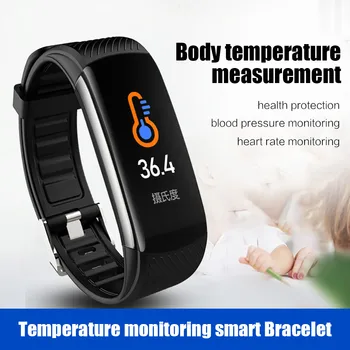 C6T Smart Watch (Temperatūra Versija) Prabangos Dovanos Sporto Treniruoklių Temperatūros Matavimo Apyrankė Smart Žiūrėti, skirta 