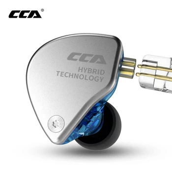 CCA CA4 In-Ear Ausinės 1BA + 1DD HIFI Stereo Bass Šeimyna Sporto Gamer Ausines Laidines Ausines, Keičiamų Bluetooth Kabelis