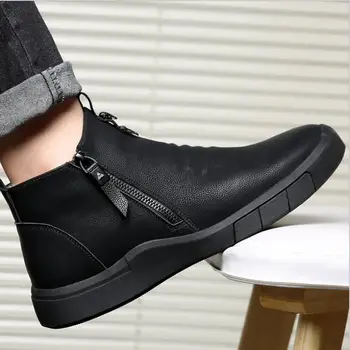 CS809 Dizaineris vyrų batai natūralios Odos vilnos pamušalas žiemą super Išlaikyti šiltas Atsitiktinis mados Kulkšnies Sniego zapatos de hombre