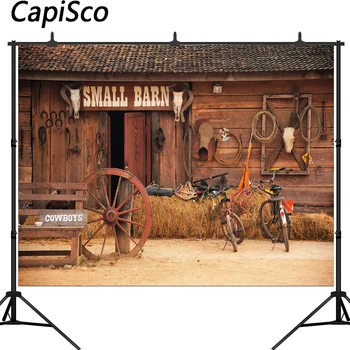 Capisco Maža klėtis kaubojus varantys medinės durys Amerikos vakarų stiliaus fotografijos backdrops photocall foto fonas, dekoracijos