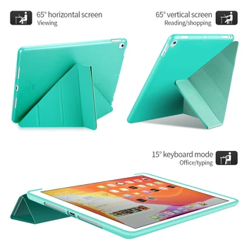 Case for iPad Oro (2013 m.) PU Oda + TPU Galinis Dangtis Smart Auto 