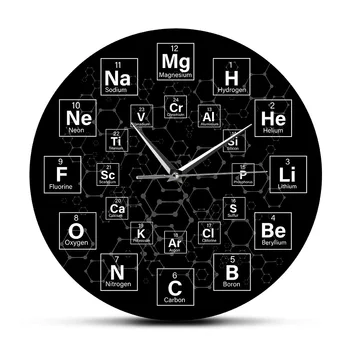 Cheminis Elementas Modernus Dizainas ir Laikrodis Cheminiai tyrimai, Akrilo Kabo Laikrodis Mokyklos Mokytojas ir Mokinys Sieninis Laikrodis