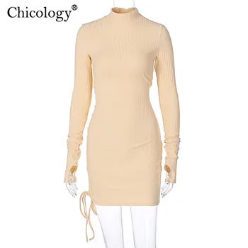 Chicology Long Sleeve Sweater Dress Mini Bodycon Seksualus Komplektai Moterų 2020 M. Žiemą, Rudenį, Elegantiškas Mados Drabužių Šalies Klubas Christma