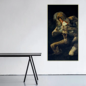 Citon Francisco Goya《Saturnas Ryjantis Savo Sūnų》Drobė, Aliejus, Tapyba Meno Kūrinius Plakato Nuotrauką Sienos Fone Dekoro Namų Puošybai