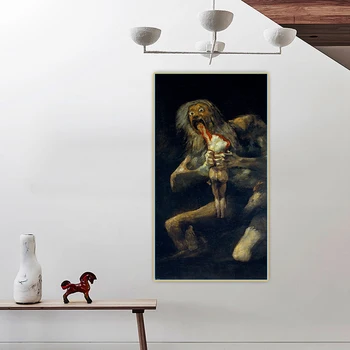 Citon Francisco Goya《Saturnas Ryjantis Savo Sūnų》Drobė, Aliejus, Tapyba Meno Kūrinius Plakato Nuotrauką Sienos Fone Dekoro Namų Puošybai