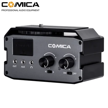 Comica BTM-AX3 XRL 6.35 MM 3.5 MM Dual Audio Mixer Uosto Maišytuvas Canon Nikon DSLR Kamera, vaizdo Kameros Profesionalus Mikrofonas