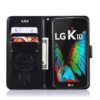 Coque Piniginės Atveju LG K10 Padengti Rubisafe Prabanga Apversti Odos Išmanųjį telefoną PU Etui Atvejais LG K10 LTE 2016 K420N K430 K430DS Funda