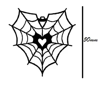 Custom Black Akrilo Voratinkliai Asmeninį Kawaii voratinklyje su Meile, Širdies Formos, Helovinas Namas Dekoracijos, 