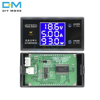 DC 0-50V 12V 24V 36V 5A 250W LCD Digital Voltmeter Ammeter Wattmeter Įtampa Srovės Galios Matuoklis Volt Detektorius Testeris Stebėti